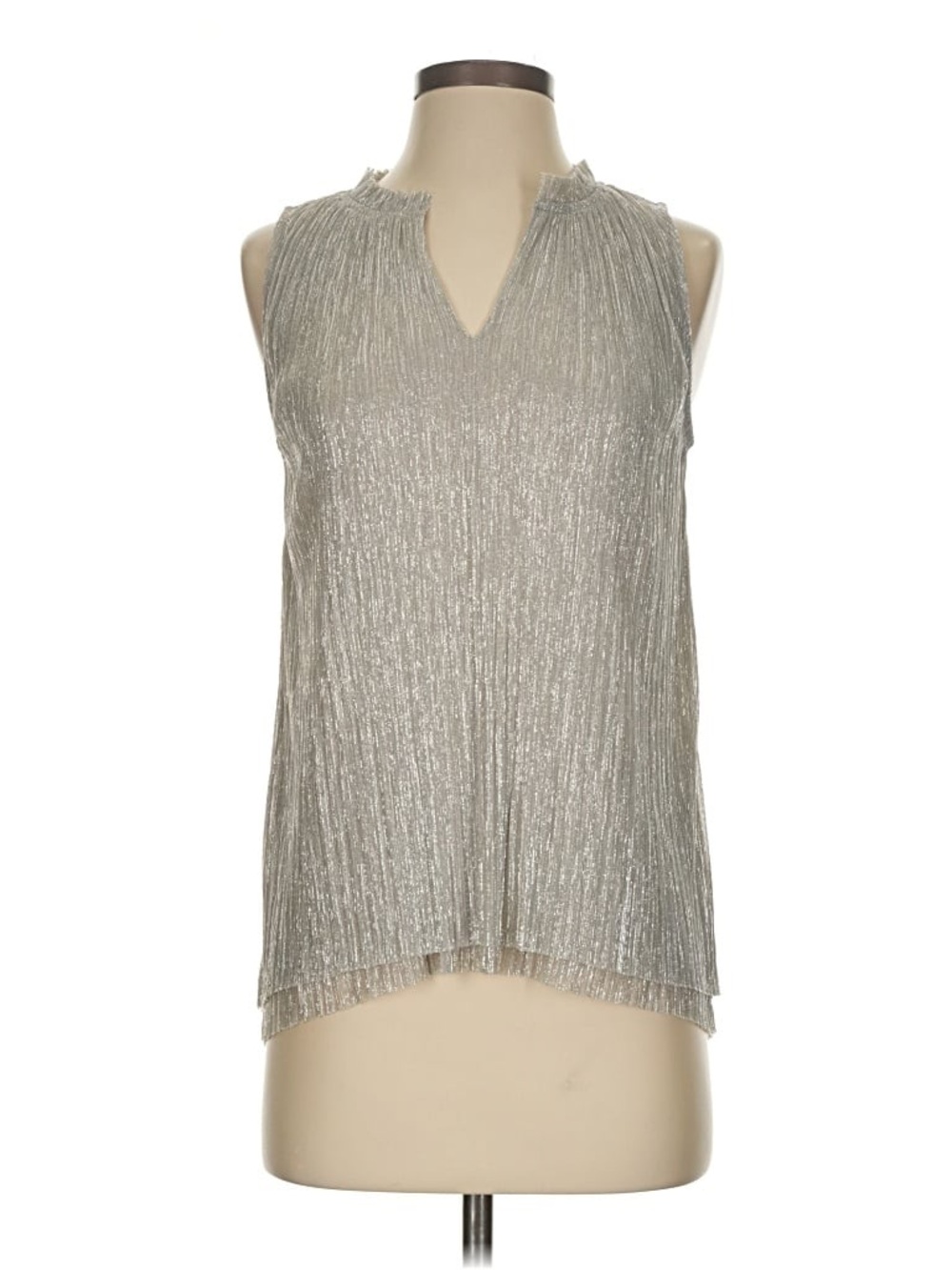 Vanessa Virginia metallic sleeveless blouse, Anthropologie